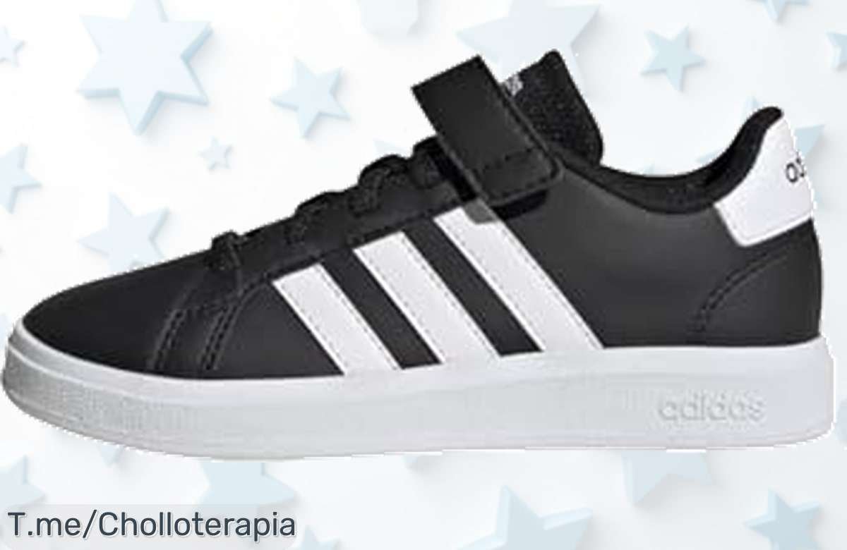 Atrapa el estilo con las adidas Grand Court para bebés, un super chollo de cierre fácil y agarre increíble. ¡No te quedes sin este ofertón limitado!