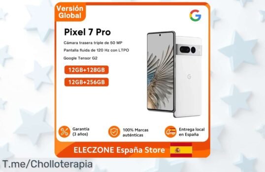 Atrapa el super chollo: Google Pixel 7 Pro 5G con pantalla OLED y cámara de 50MP, ¡ofertón único! Usa tu cupón antes que se agote ¡No te quedes sin el tuyo!
