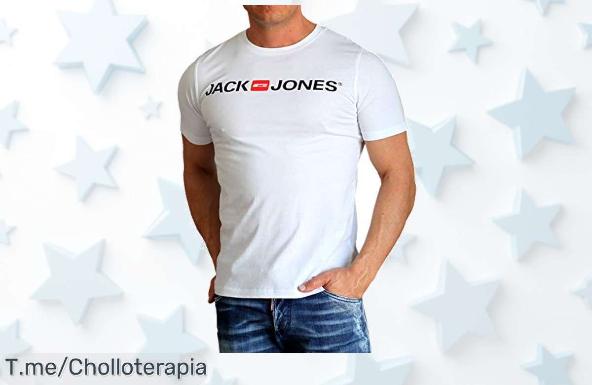 Atrapa tu estilo con la camiseta JACK & JONES: calidad única y look moderno a un precio loco, ¡aprovecha este ofertón limitado antes de que se agote!