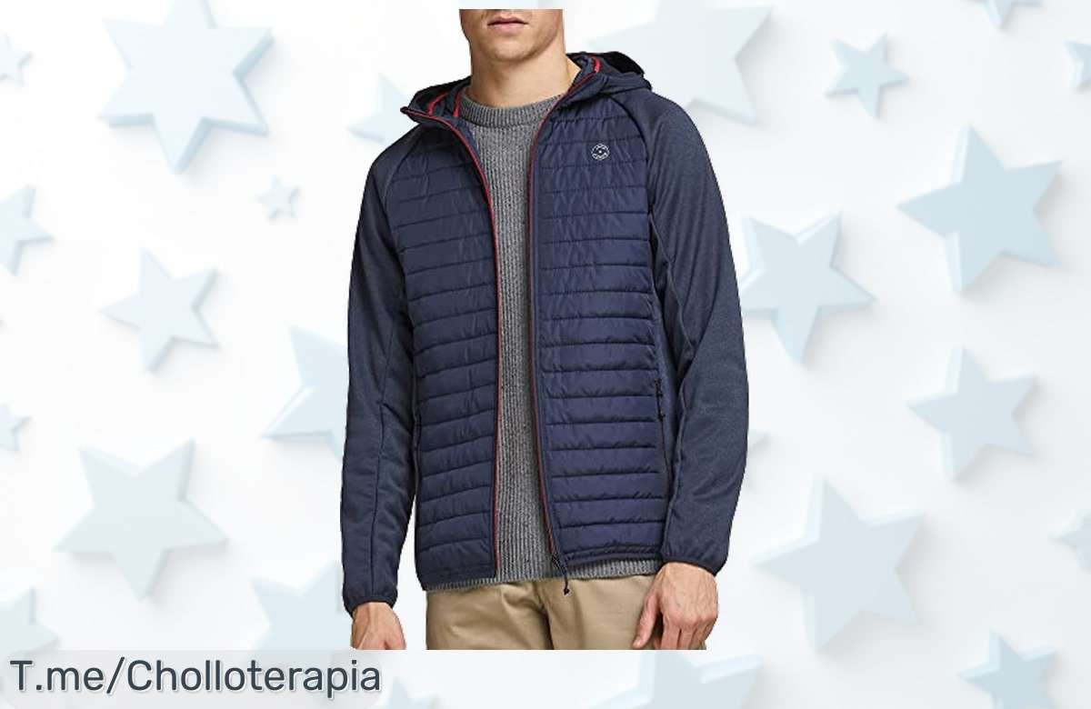 Atrévete a brillar con la chaqueta acolchada más ligera de Jack & Jones, diseño único y libertad total. ¡No dejes pasar este ofertón, quedan pocas unidades!