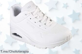 Atrévete a brillar con las Skechers Uno, unas zapatillas blancas que combinan estilo y durabilidad ¡Super chollo por tiempo limitado! No te quedes sin ellas