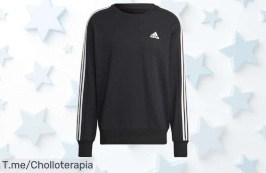 Atrévete a lucir espectacular con la sudadera adidas Essentials 3Stripes, un super chollo única que transforma tu estilo ¡Compra ya antes de que se agote!