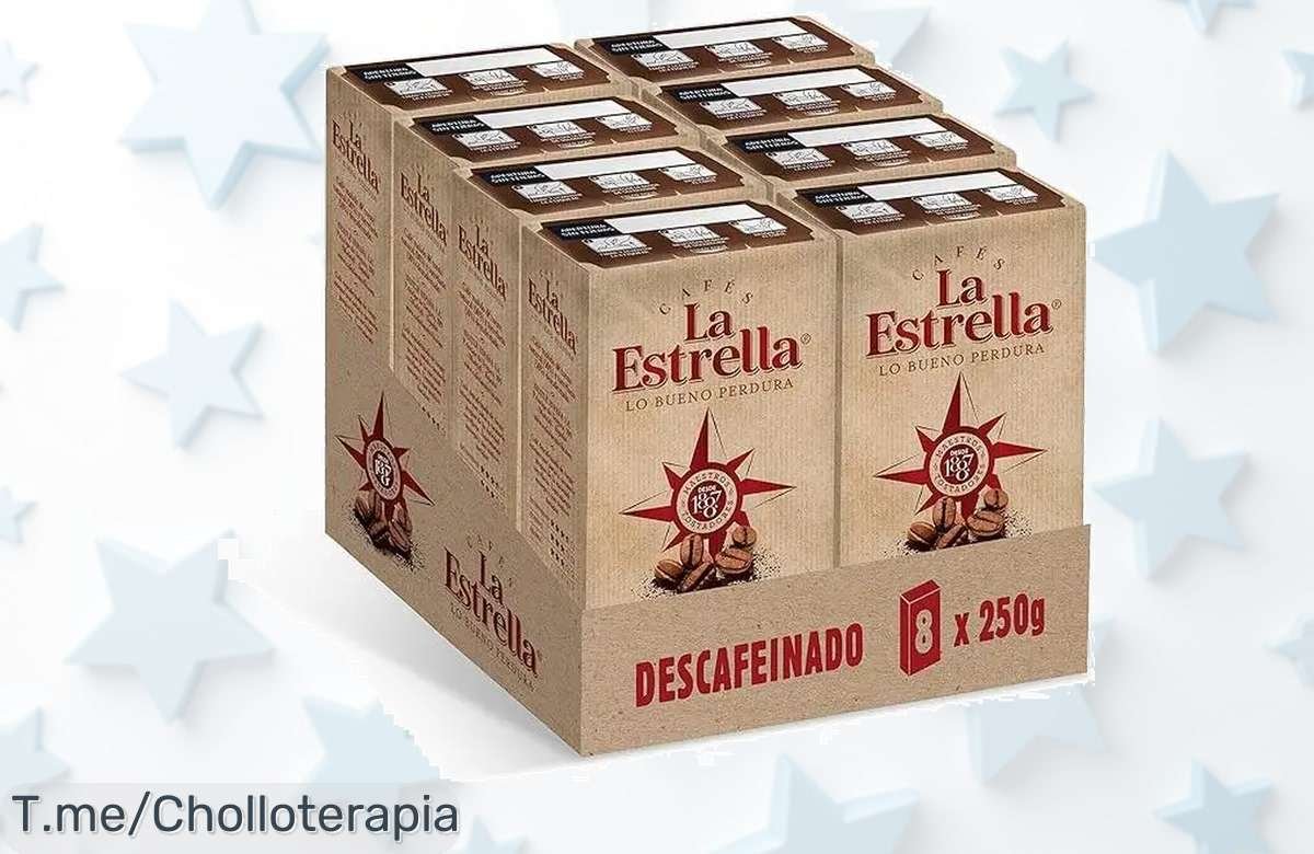 Café Estrella descafeinado: ¡8 unidades de puro sabor sin cafeína a un precio loco! No te quedes sin tu dosis de relax, aprovecha este ofertón antes que se acabe.