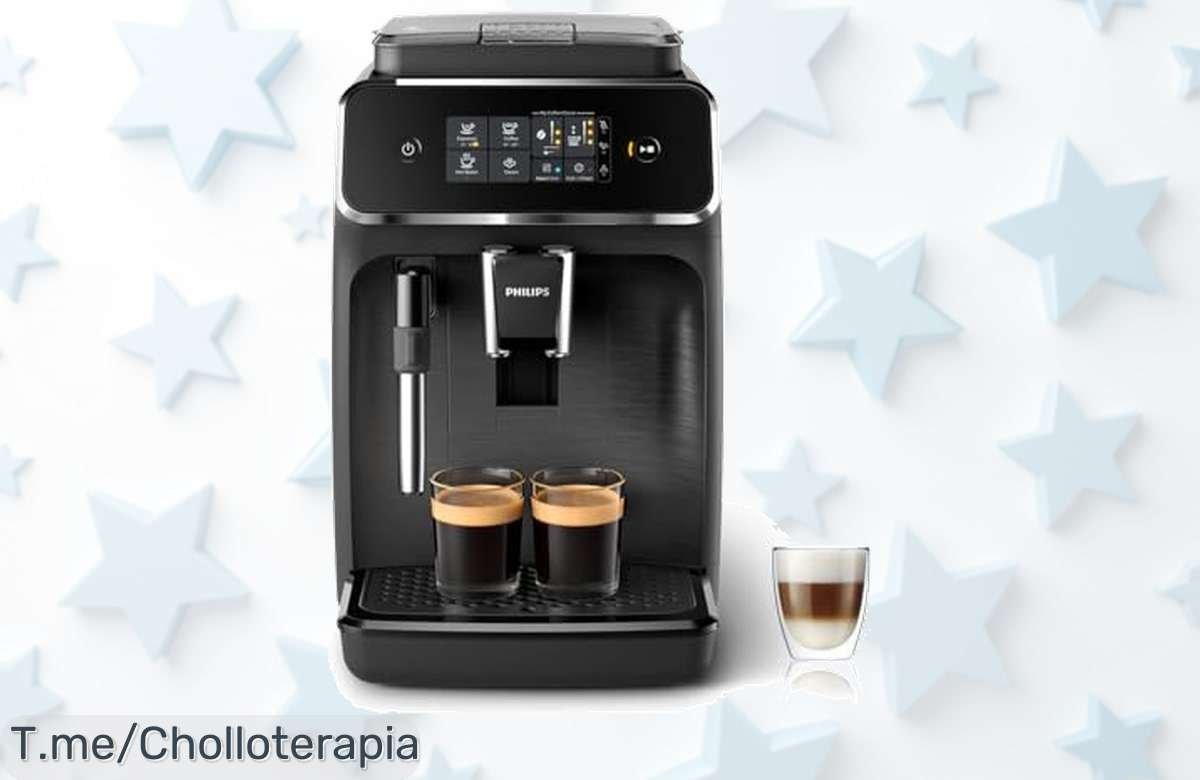 Café de barista en casa con la cafetera Philips Serie 2200 a un precio loco, espuma suave y fácil manejo. ¡No te pierdas este ofertón limitado, compra ya!