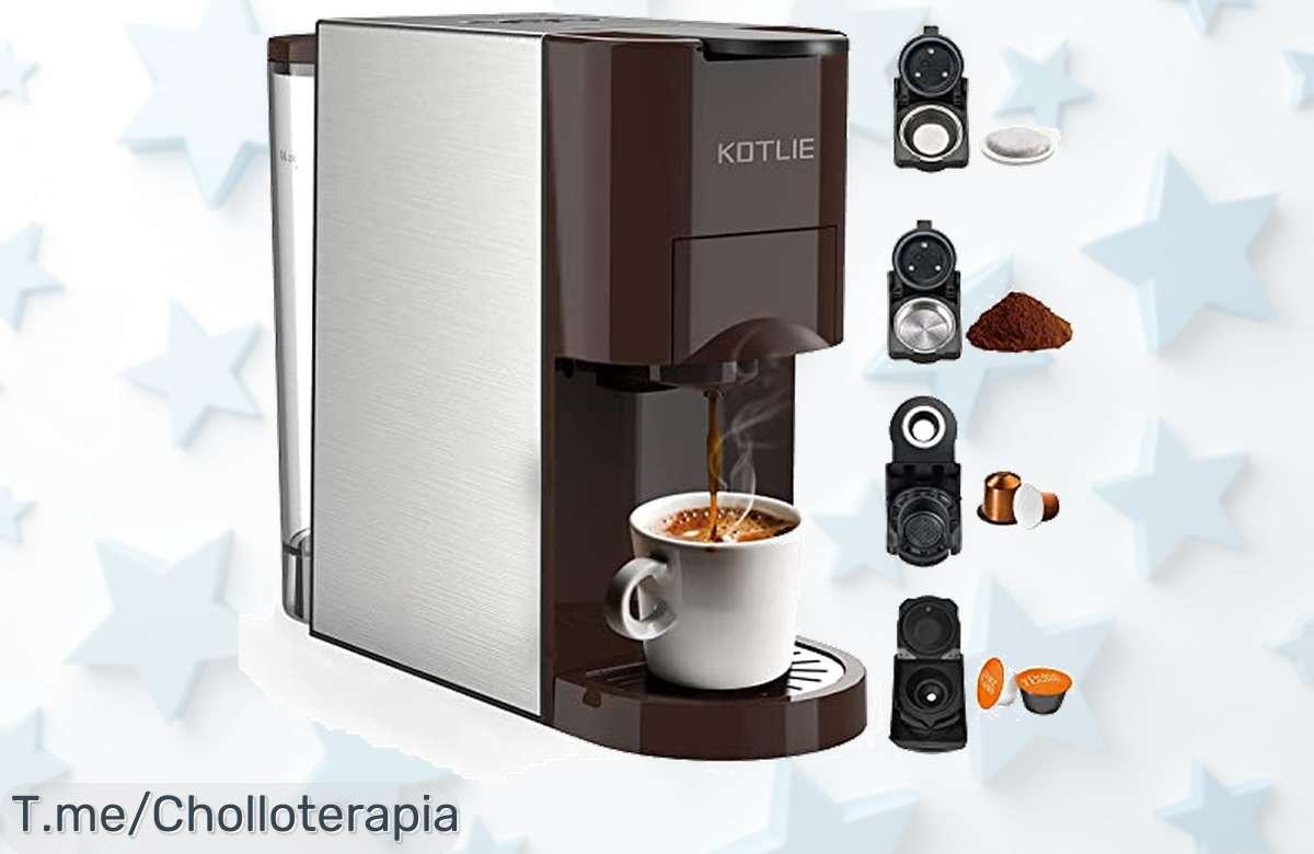 Cafetera 4 en 1 con descuento brutal: disfruta de café molido, Nespresso y más en casa. ¡Aprovecha esta oferta única antes de que se agote!