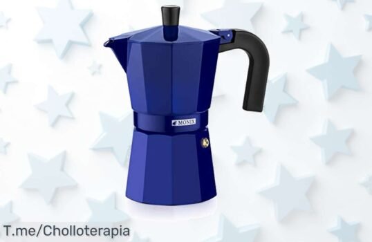 Cafetera Italiana Monix en Color Cobalto: ¡6 Tazas de Café Perfectas a un Precio Loco! Aprovecha Este Ofertón Único y Hazla Tuya Antes de Que Se Agote