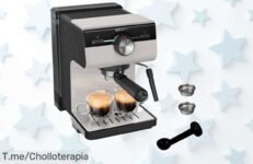 Cafetera espectacular a precio loco: 15 bares de presión y espumador integrado para cappuccinos irresistibles ¡No te quedes sin la tuya, oferta limitada!