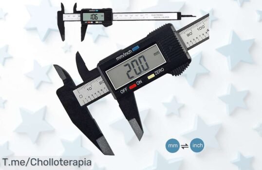 Calibrador digital de fibra de carbono: ¡mediciones precisas en segundos! No te pierdas este super chollo, oferta limitada que no volverá ¡Compra ya y asegúrate el tuyo!