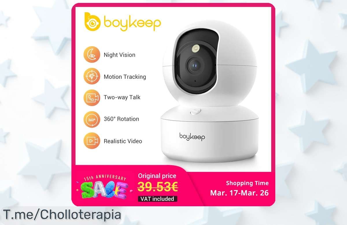 Cámara IP WiFi 3MP a precio loco, vigilancia 24 horas con seguimiento automático y conexión 5G. No dejes escapar este ofertón, compra ahora antes que se agote.