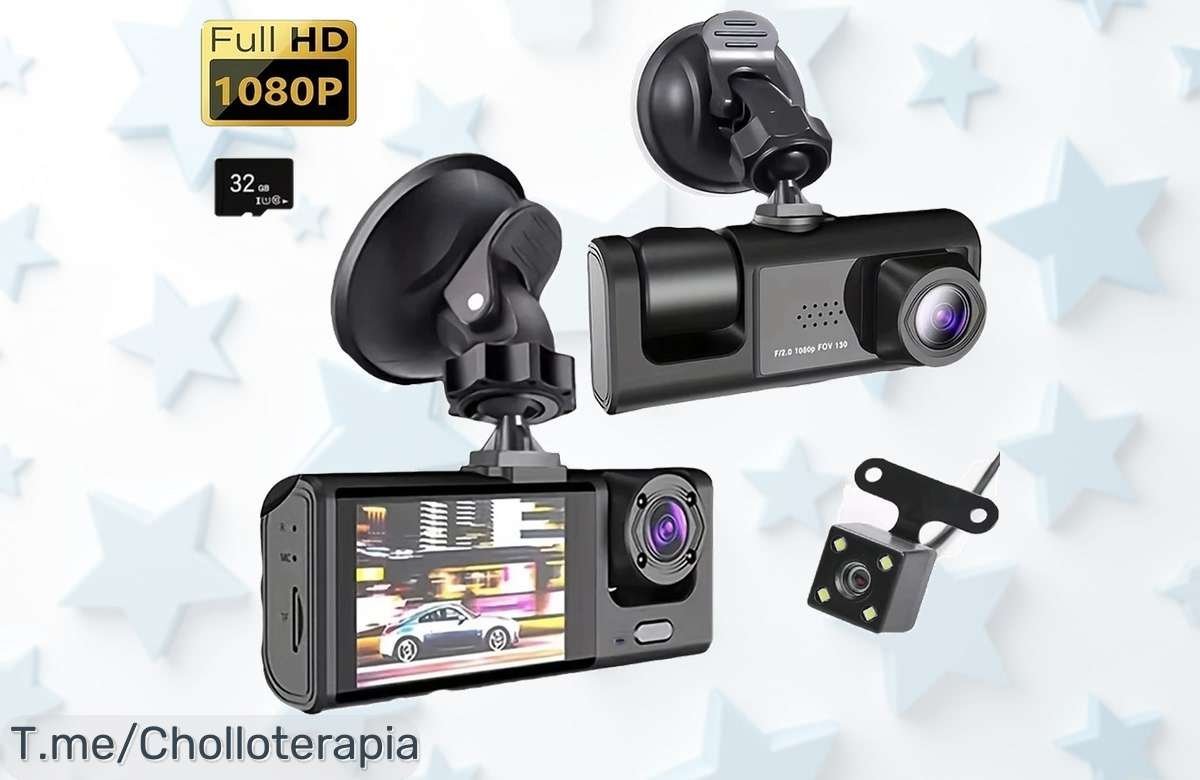 Captura cada momento con la cámara de salpicadero: visión nocturna IR y pantalla IPS, ¡ofertón nunca visto! Aprovecha este precio loco antes que se acabe, compra ya.