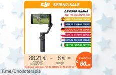 Captura momentos como un profesional con el DJI Osmo Mobile 6, aprovecha nuestro descuentazo por tiempo limitado y transforma tus videos ¡Compra ya este super chollo!