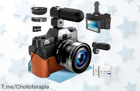 Captura momentos increíbles con nuestra cámara 4K de 56MP y lente macro a un precio loco, ¡ofertón limitado que no puedes dejar pasar! Hazla tuya ahora y sorpréndete