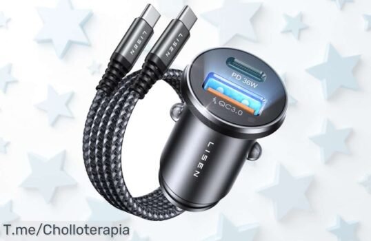 Carga tu dispositivo al volante con el cargador de coche 54W, ¡un ofertón único! Aprovecha el descuento brutal y compra ya antes que se acabe esta oportunidad