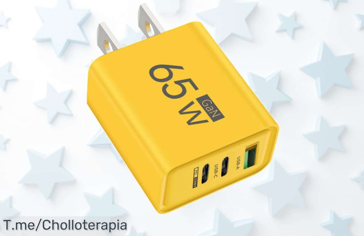 Cargador Rápido GaN Tipo C PD: ¡Super chollo con 3 puertos USB que carga al instante! Oferta increíble y limitada, no dejes pasar este ofertón antes de que se agoten.