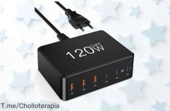 Cargador USB C de 120W en oferta única: ¡6 puertos para que cargues todo a la vez! No te pierdas este super chollo, compra ahora antes de que se acabe esta oportunidad limitada