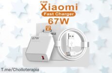 ¡Cargador rápido USB de 67W con cable Turbo a precio loco! Aumenta la carga de tu Xiaomi al instante y no te quedes sin energía Oferta limitada, ¡compra ya y asegúrate el tuyo!