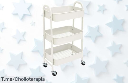 Carro de Almacenamiento de 3 Niveles a Precio Loco: Organiza Tu Espacio Con Estilo y Rapidez, Aprovecha Este Chollo Único Antes Que Se Acabe ¡Compra Ya!
