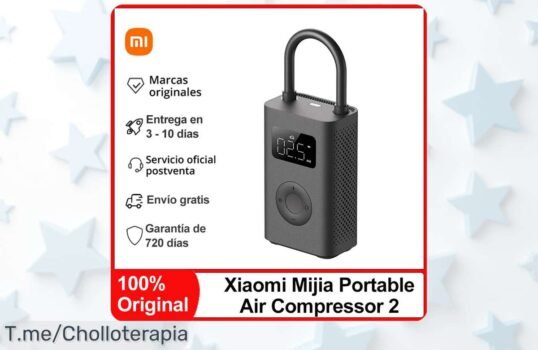 Consigue el Xiaomi Mijia Compresor de Aire 2, un super chollo inteligente que infla tus neumáticos con precisión Oferta limitada, ¡hazlo tuyo antes de quedarte sin!