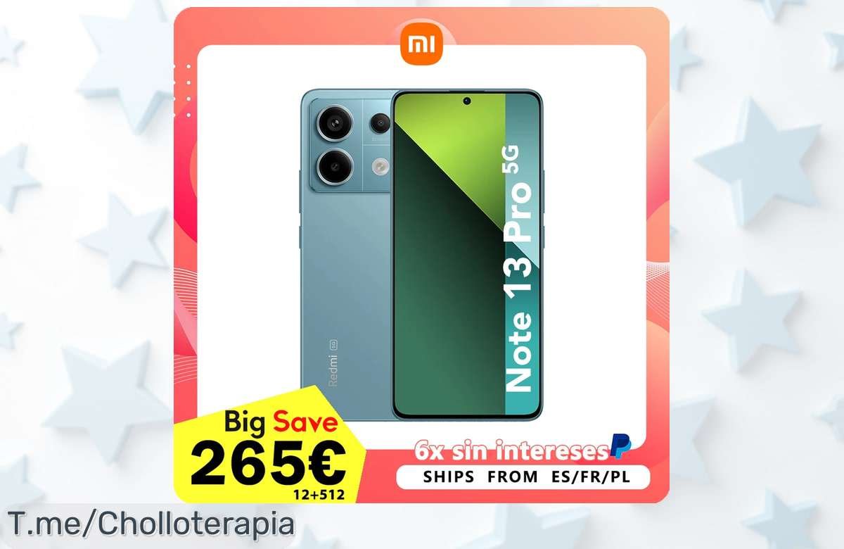 Consigue el Xiaomi Redmi Note 13 Pro 5G con un super chollo de descuento brutal y transforma tus días, pero apúrate, ¡las unidades son limitadas y esta oferta es única!
