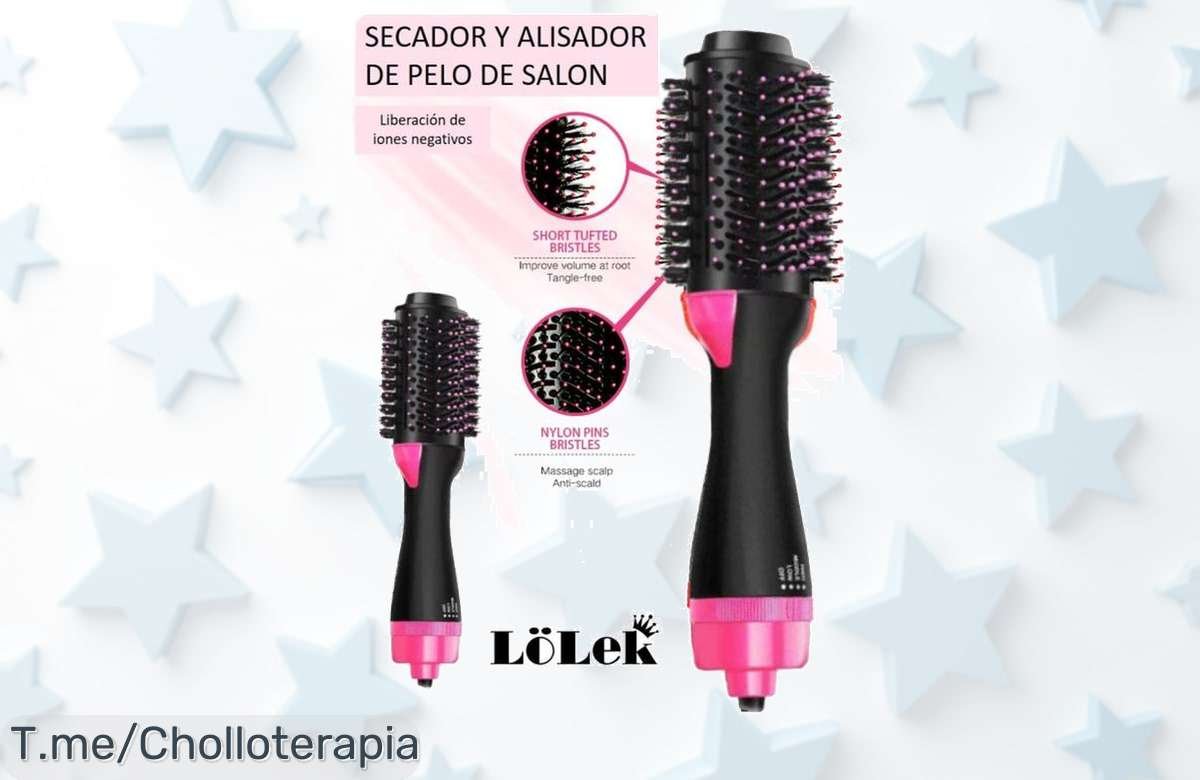 Consigue el cepillo LoLek en color rosa a un precio loco, disfruta de peinados espectaculares en minutos y apúrate, ¡las unidades son limitadas!