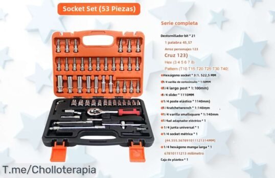 Consigue el set de herramientas para reparación de autos con 53-46 PCS y un taladro potente a un precio loco, ¡ofertón limitado que no puedes dejar escapar!