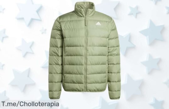Consigue la chaqueta ligera adidas en tent green a un precio loco, con estilo clásico y bolsillos prácticos ¡No dejes pasar este ofertón único antes que se agote!