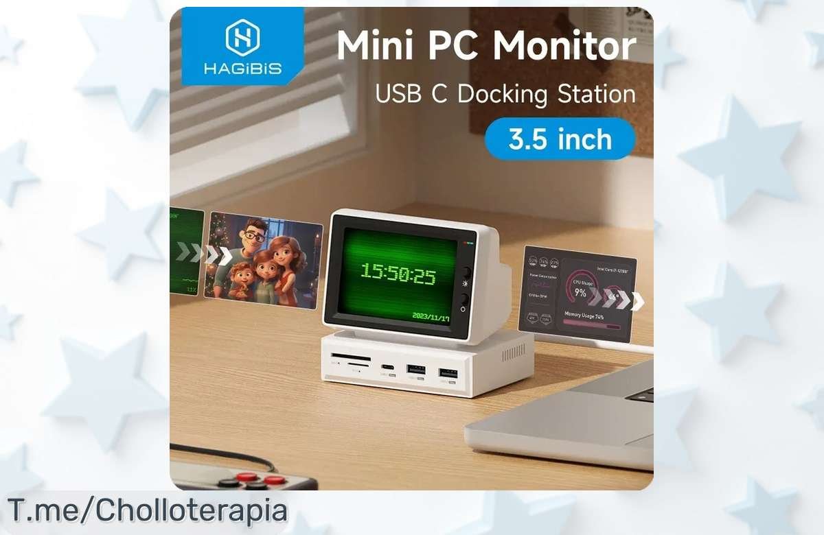 Consigue la mini pantalla IPS de 3,5” Hagibis a un precio loco y accede a datos al instante en tu MacBook. ¡Esta oferta única es limitada! Actúa ya antes que se agote.