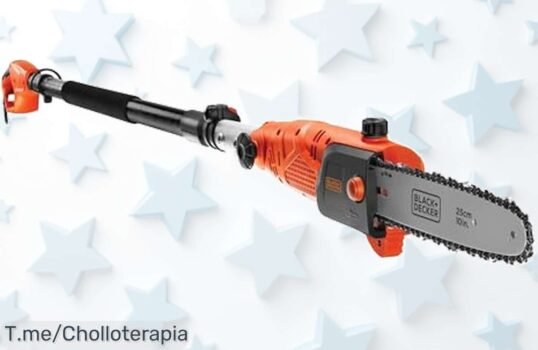 Consigue la motosierra telescópica BLACK+DECKER a un precio loco, corta ramas de hasta 25 cm con seguridad al instante ¡No pierdas esta oferta única y cómprala ya!