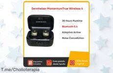 Consigue los Sennheiser MOMENTUM True y disfruta de sonidazo cristalino con 30 horas de música ¡No te pierdas este ofertón! Usa tu cupón antes que se agote