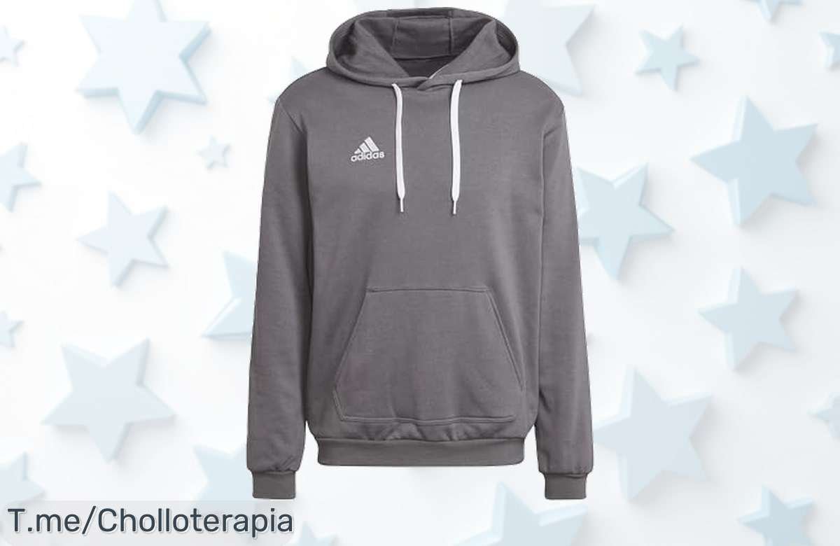 Consigue tu sudadera adidas Hombre Entrada 22 en Team Grey Four con capucha ajustable y bolsillo canguro a un precio loco. ¡Stock limitado, actúa ya!