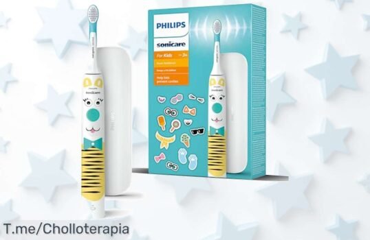 Convierte el cepillado en una aventura increíble con Philips Sonicare For Kids, ¡dientes limpios y diversión garantizada! No te pierdas este ofertón limitado, actúa ya
