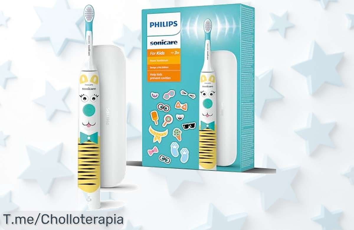 Convierte el cepillado en una aventura increíble con Philips Sonicare For Kids, ¡dientes limpios y diversión garantizada! No te pierdas este ofertón limitado, actúa ya.