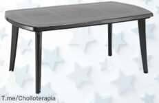 Convierte tus comidas al aire libre en un festín con la mesa Atlantic Antracita: ¡extensión fácil hasta 225 cm para 8 personas! Aprovecha este super chollo antes que se acabe