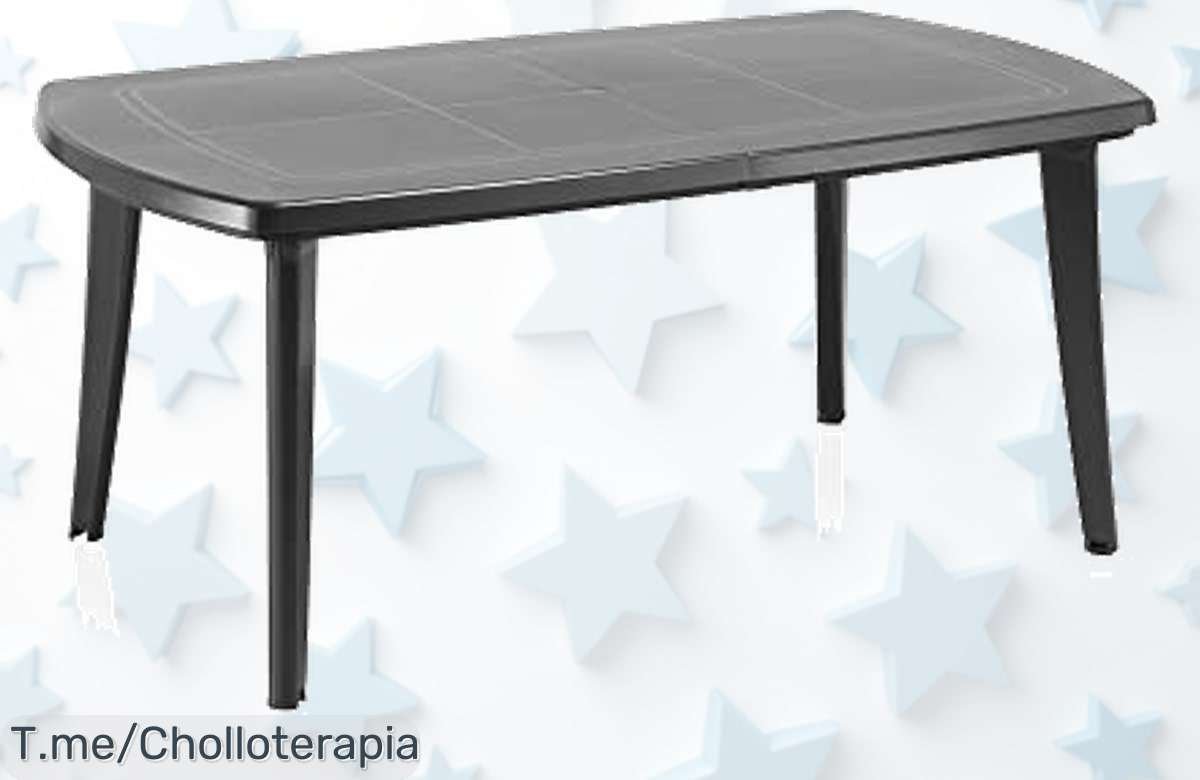 Convierte tus comidas al aire libre en un festín con la mesa Atlantic Antracita: ¡extensión fácil hasta 225 cm para 8 personas! Aprovecha este super chollo antes que se acabe.