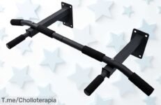 Conviértete en el rey del entrenamiento con esta barra de dominadas a precio loco, ¡ofertón que no puedes dejar pasar! Aprovecha ahora, stock limitado