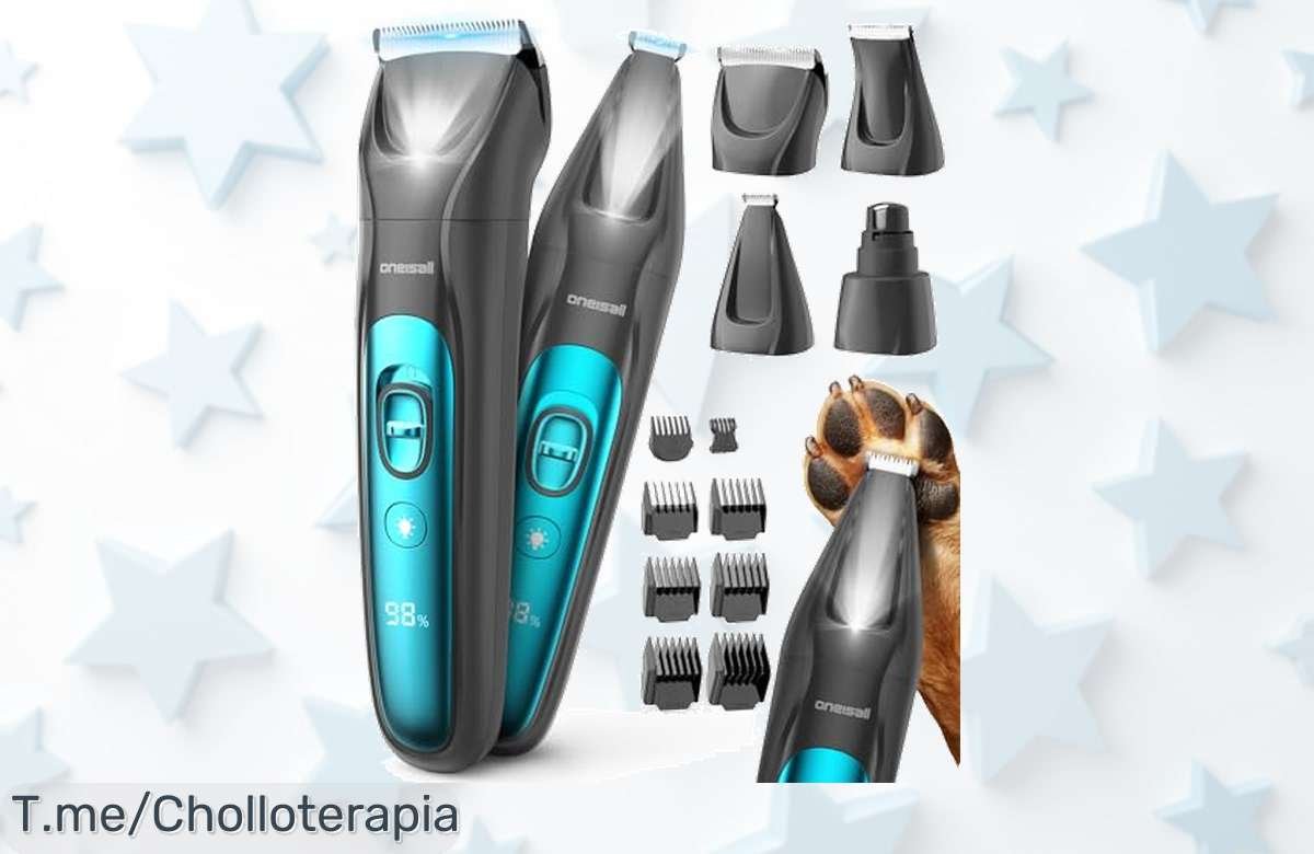 Cortapelos silencioso 4 en 1 para tus peluditos: ¡Dale el mejor cuidado a tu mascota con este super chollo! Oferta limitada, actúa ya y no te quedes sin él.