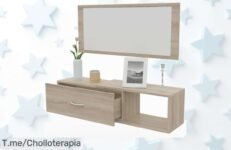 Dale un giro a tu hogar con el Dormidan Recibidor, incluye espejo y cajón para organizarte Aprovecha este super chollo antes de que se agote, ¡compra ahora!