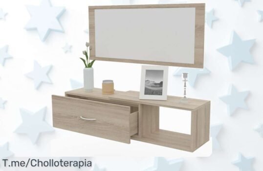 Dale un giro a tu hogar con el Dormidan Recibidor, incluye espejo y cajón para organizarte Aprovecha este super chollo antes de que se agote, ¡compra ahora!