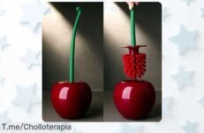Decora tu baño con la escobilla en forma de cereza a un precio loco, añade diversión y estilo a tu hogar ¡Aprovecha este ofertón antes de que se agote!