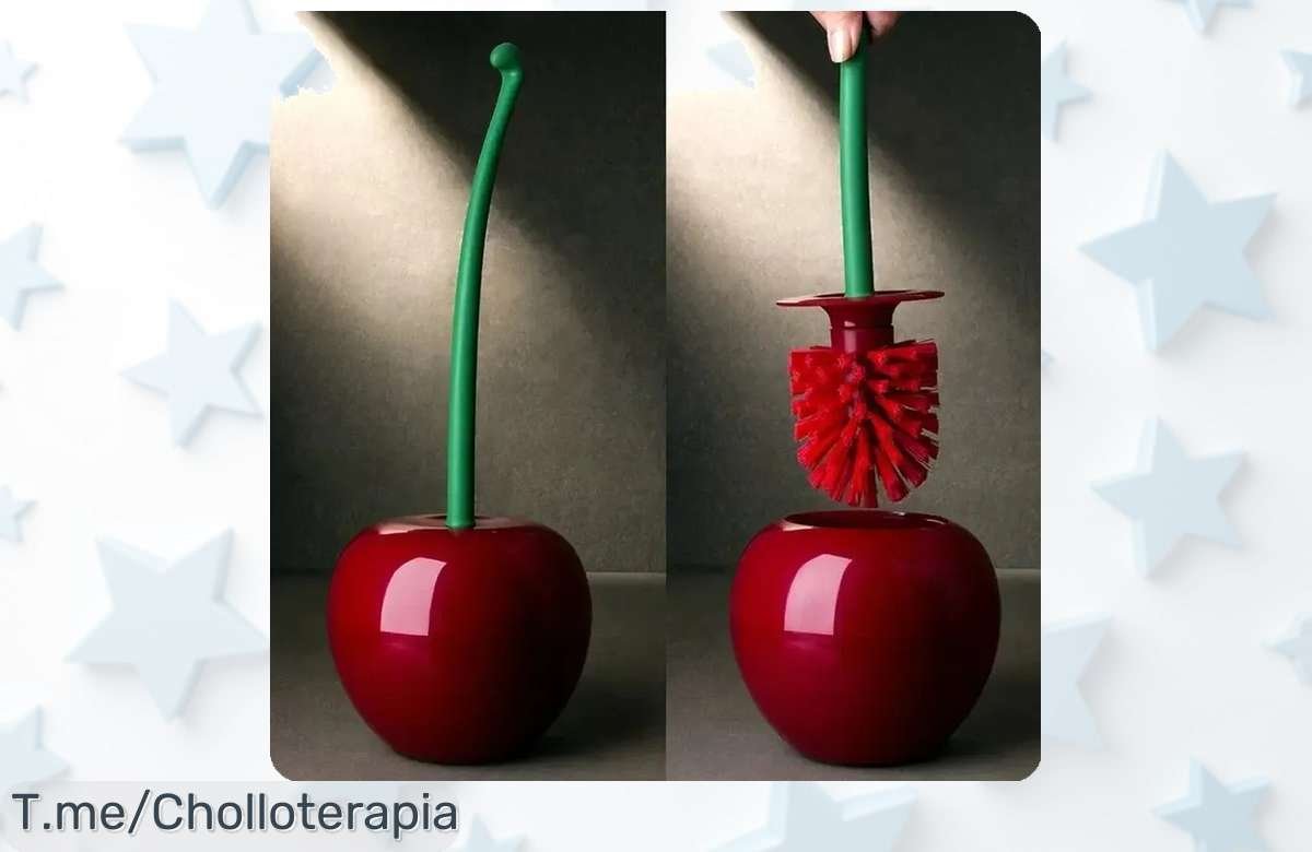 Decora tu baño con la escobilla en forma de cereza a un precio loco, añade diversión y estilo a tu hogar. ¡Aprovecha este ofertón antes de que se agote!
