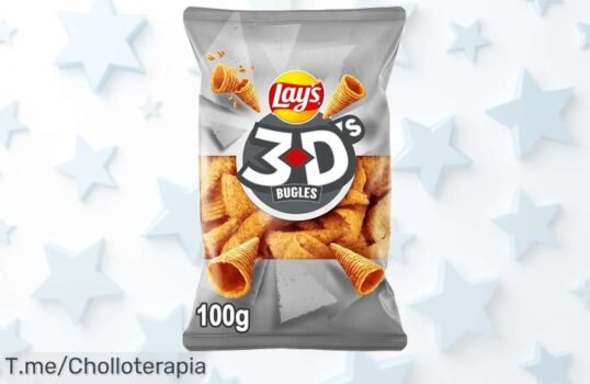 Descubre Lay's Buggles 3D'S Originales, la mezcla perfecta de queso y tocino en cada bocado crujiente ¡No te pierdas este chollo único, compra ya antes que se agoten!