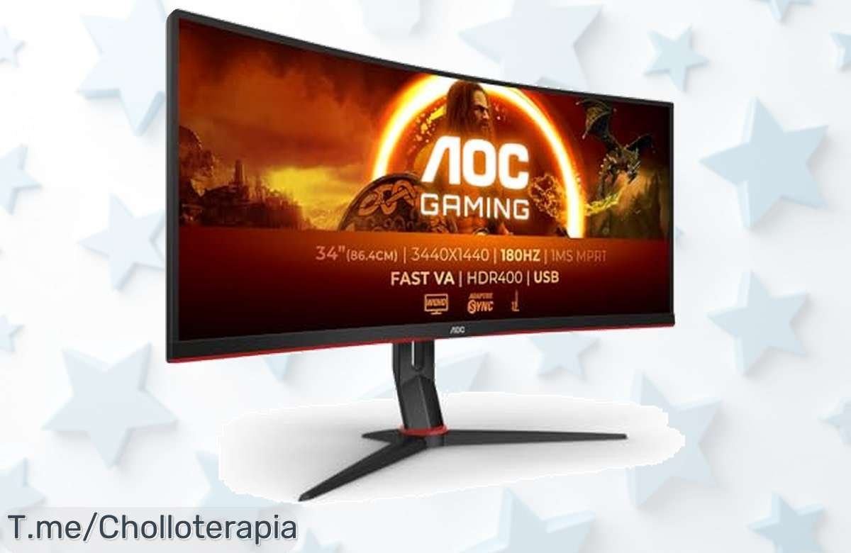 Descubre el AOC Gaming CU34G2XPD, un ofertón en monitor curvo WQHD de 34, con 180Hz y 1ms GTG para que juegues como nunca antes. ¡No dejes pasar esta ganga!
