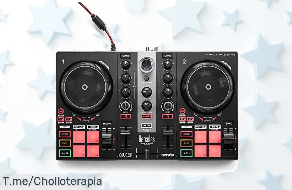 Descubre el DJControl Inpulse 200 MK2, un super chollo con guías luminosas y función STEMS para que aprendas a mezclar como un pro. ¡Compra ya antes de que se agote!