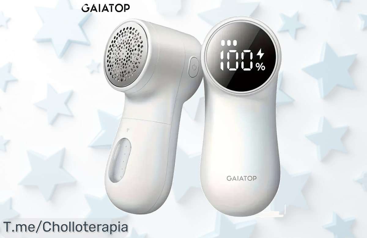 Descubre el Gaiatop, el removedor de bolas con pantalla digital y carga USB que rejuvenece tu ropa al instante. ¡Aprovecha este ofertón único antes de que se acabe!