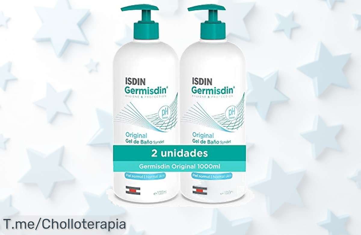 Descubre el Gel de Baño ISDIN Germisdin Original en oferta única: 2 Unidades de 1000ml a un precio loco que tu piel amará. ¡Hazte con este super chollo antes que desaparezca!
