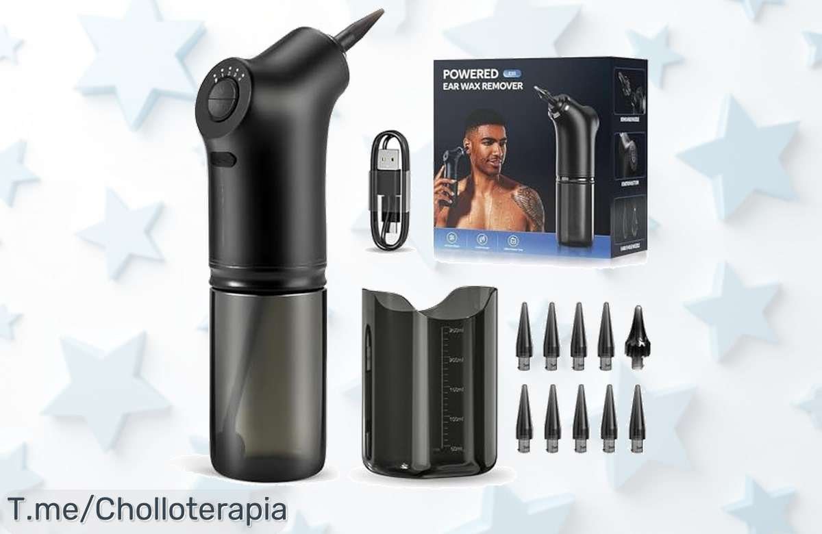 Descubre el Grixz Eliminador de Cerumen: Limpieza fácil y segura con 10 boquillas y 4 modos. ¡No te quedes sin este ofertón único, actúa ya antes de que se agote!