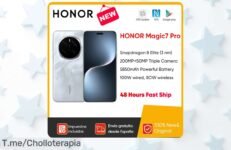 Descubre el Honor Magic7 Pro 5G con pantalla deslumbrante y carga rápida: ¡un super chollo que no puedes dejar pasar, actúa ya antes de que se agote esta oferta única!