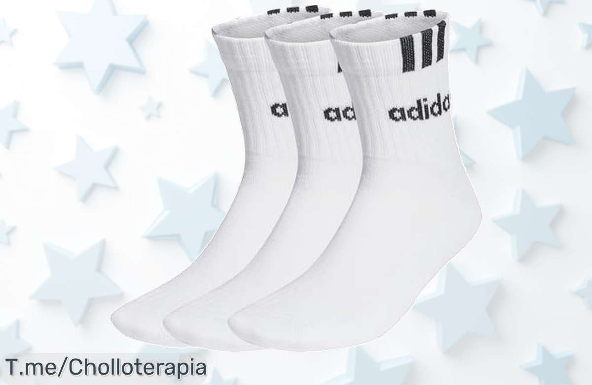 Descubre el Ofertón en Calcetines Adidas: 3 Pares con Amortiguación Extra para Que Tus Pies Sean Felices. ¡Aprovecha Este Precio Loco Antes de Que Se Agote!