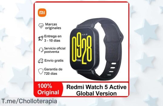 Descubre el Redmi Watch 5 Active con control de ritmo cardíaco y oxígeno en sangre a un precio loco, ¡aprovéchalo ya que la oferta es limitada y estos relojes vuelan!