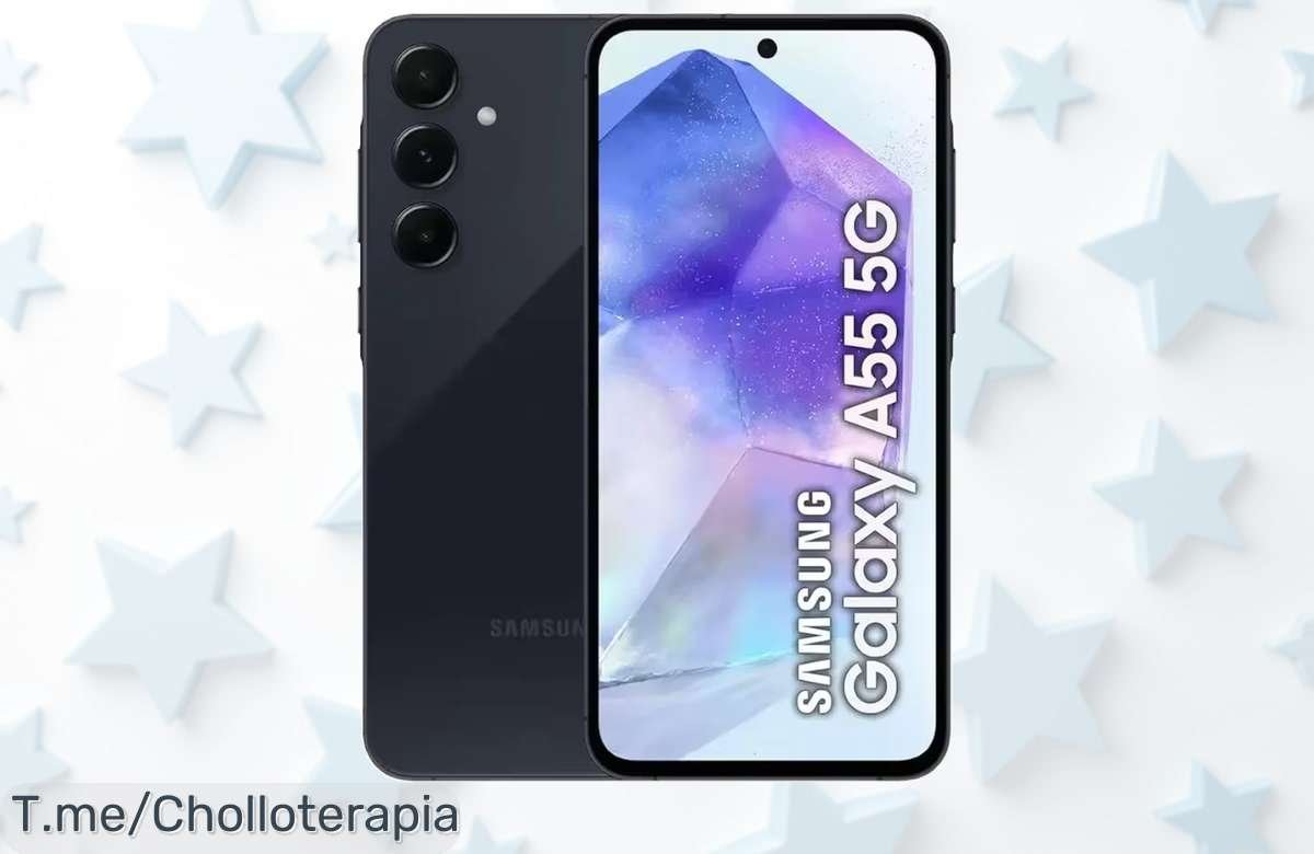 Descubre el Samsung Galaxy A55 5G, un super chollo con cámara de 50MP y pantalla de 120Hz. ¡Oferta única que vuela! Activa tu modernidad antes que sea tarde.